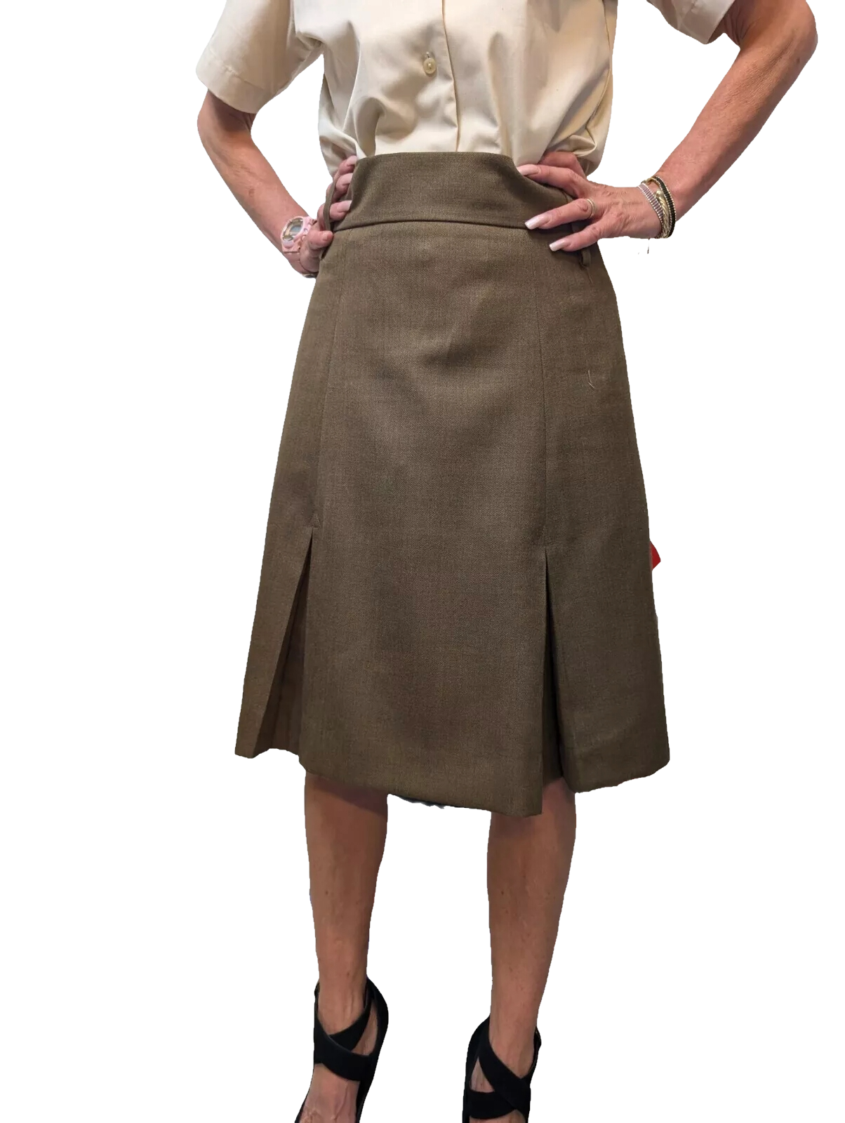 Authentic New British army brown wool blend skirt military dress uniform parade