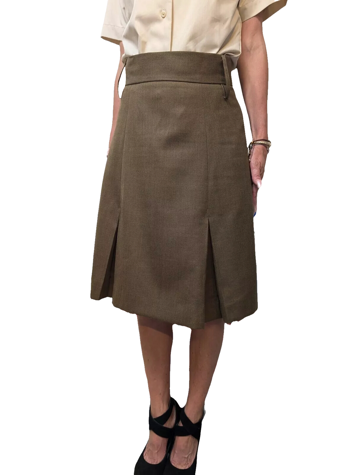 Authentic New British army brown wool blend skirt military dress uniform parade