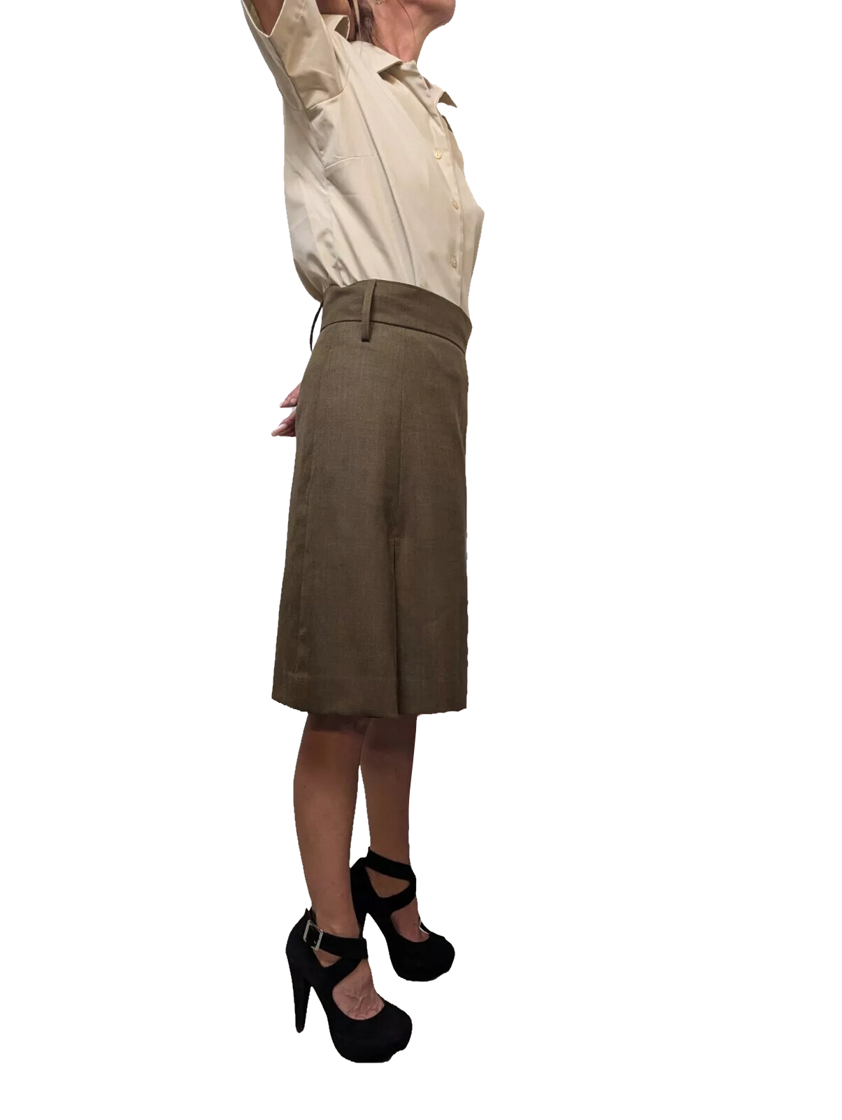 Authentic New British army brown wool blend skirt military dress uniform parade