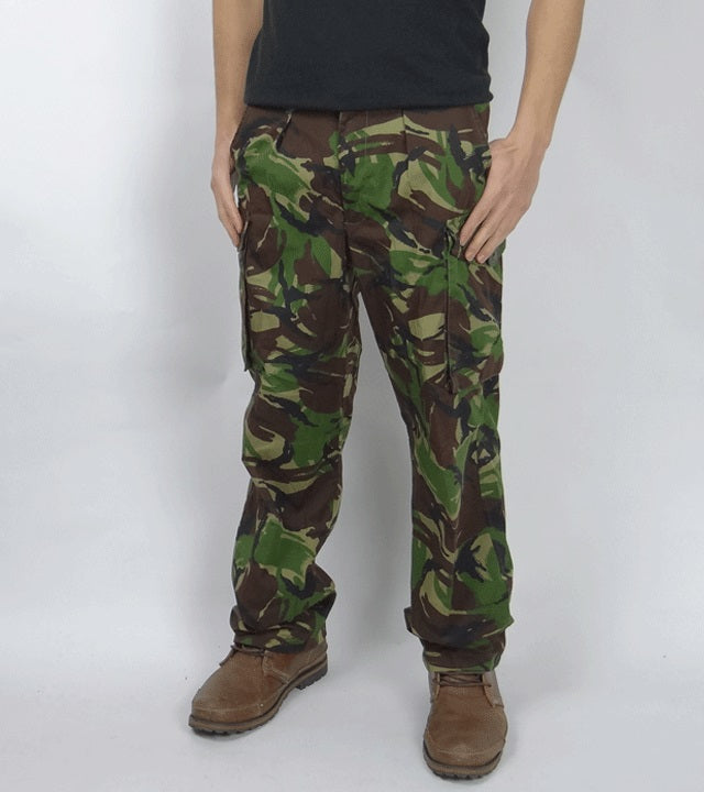 Vintage British army soldier 95 camo trousers pants military camouflage cargo combat woodland DPM