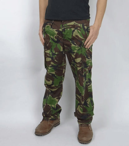 Vintage British army soldier 95 camo trousers pants military camouflage cargo combat woodland DPM