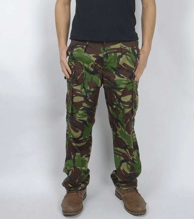 Vintage British army soldier 95 camo trousers pants military camouflage cargo combat woodland DPM