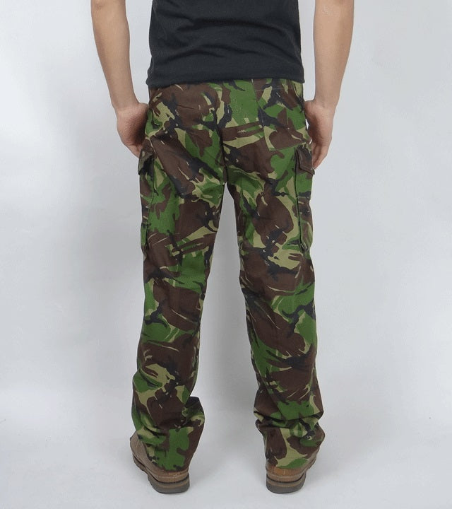 Vintage British army soldier 95 camo trousers pants military camouflage cargo combat woodland DPM