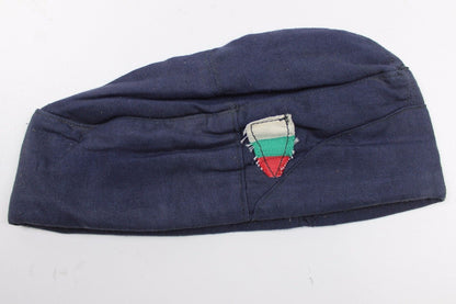 Vintage Soviet Era Bulgarian military cotton mechanics cap hat army communist socialist garrison side