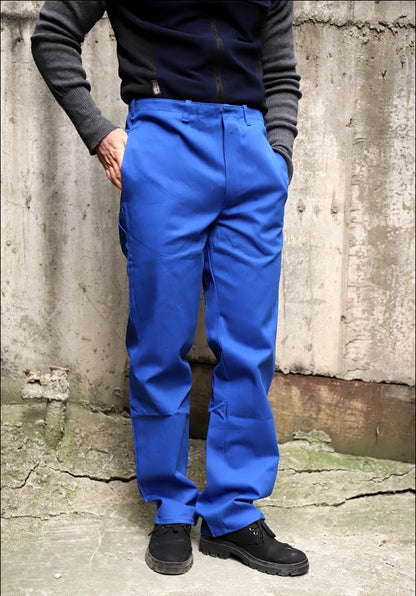 New Unissued German army blue denim work trousers pants royal blue military workwear utility wear