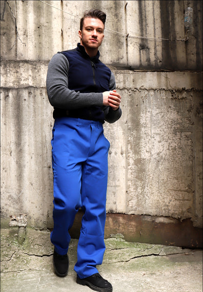 New Unissued German army blue denim work trousers pants royal blue military workwear utility wear