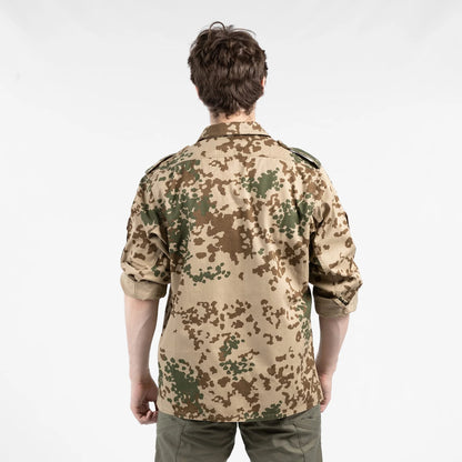 Vintage German army desert field shirt jacket coat fieldshirt camo camouflage military wustentarn tropentarn