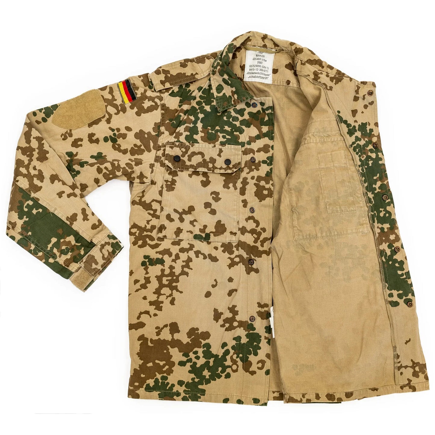Vintage German army desert field shirt jacket coat fieldshirt camo camouflage military wustentarn tropentarn