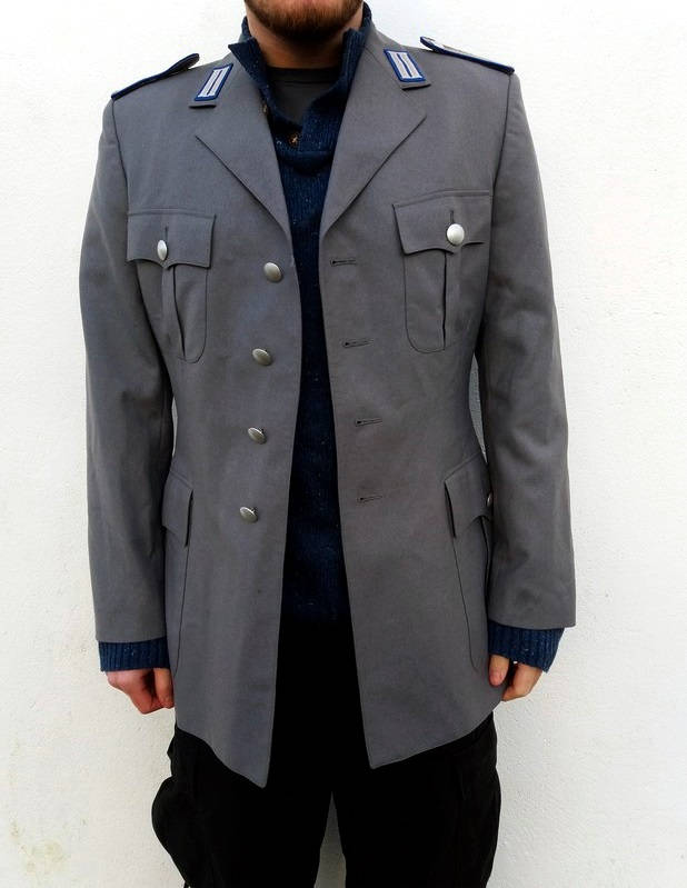 Vintage Insignia German Army officers tunic jacket coat parade military surplus blazer Bundeswehr uniform parade dress