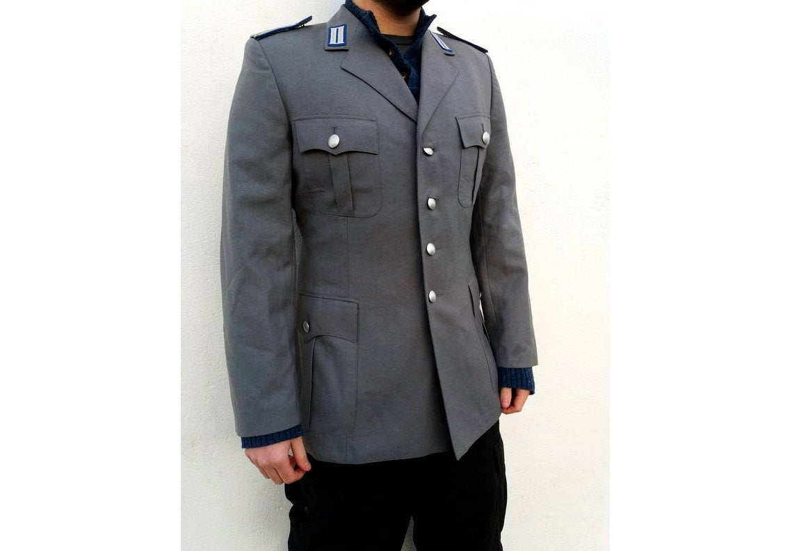 Vintage Insignia German Army officers tunic jacket coat parade military surplus blazer Bundeswehr uniform parade dress