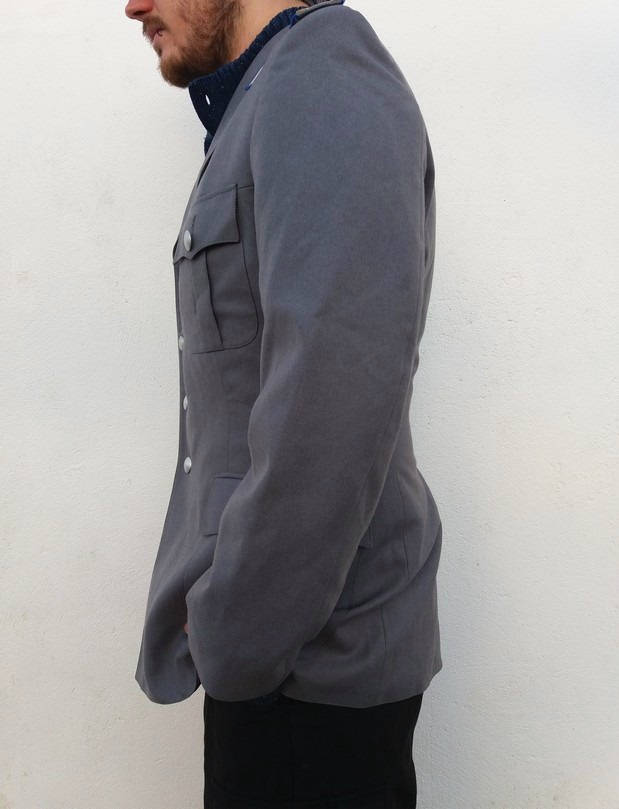 Vintage Insignia German Army officers tunic jacket coat parade military surplus blazer Bundeswehr uniform parade dress