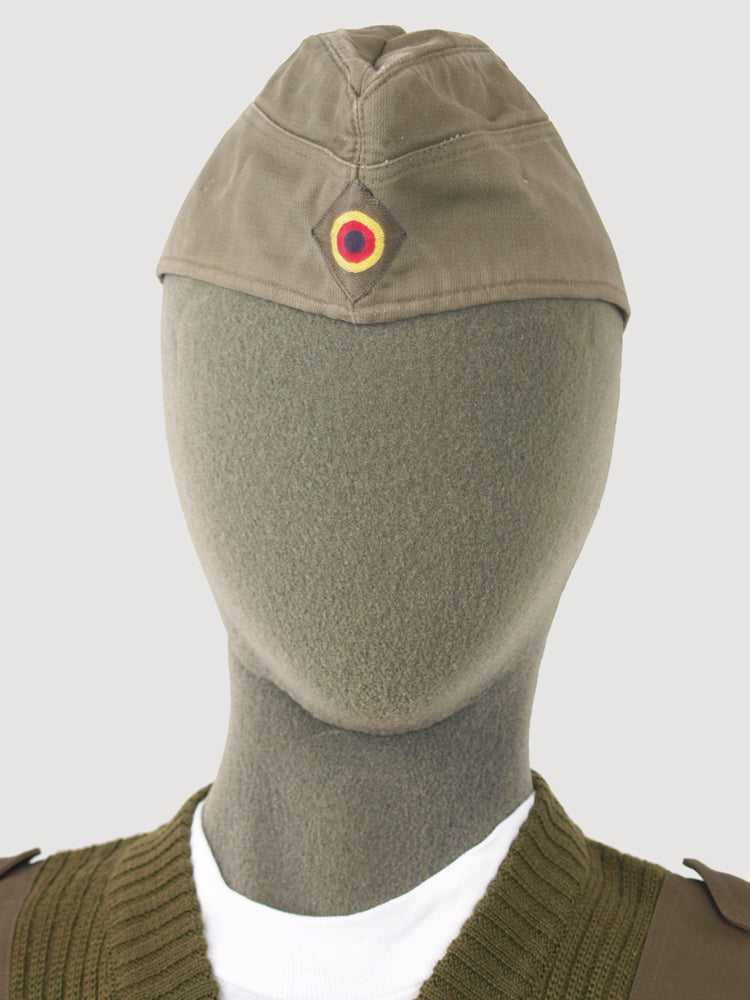 Vintage German army Moleskin side cap beret schiffchen military hat bundeswehr