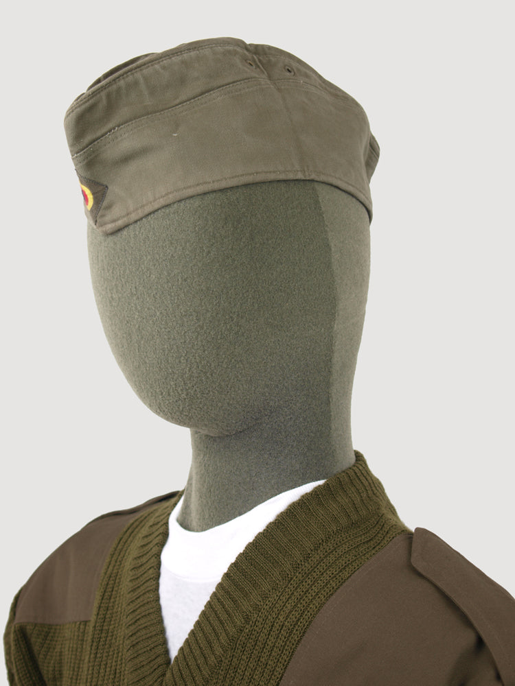 Vintage German army Moleskin side cap beret schiffchen military hat bundeswehr