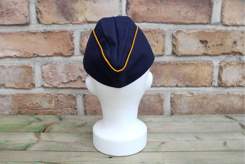 Vintage German Air Force navy side cap beret schiffchen Luftwaffe military hat bundeswehr army forage garrison