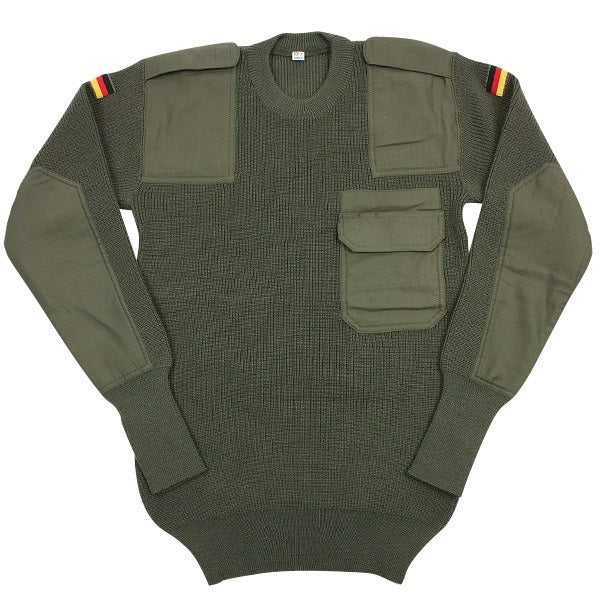 New Unissued German army olive wool jumper pullover sweatshirt military stretchy Bundeswehr sweater pulli