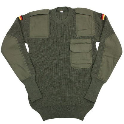 New Unissued German army olive wool jumper pullover sweatshirt military stretchy Bundeswehr sweater pulli