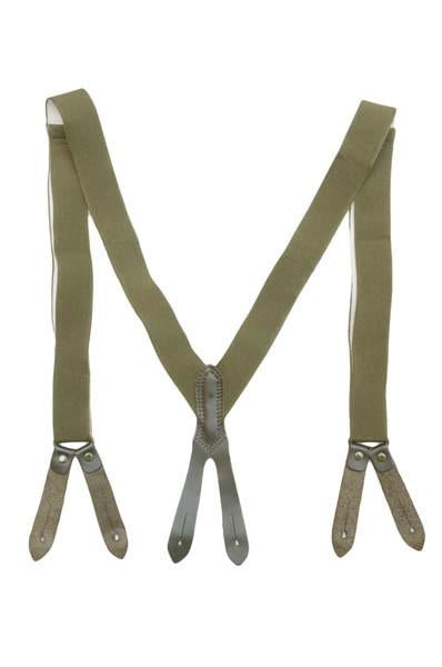 Vintage German army suspenders braces bundeswehr y strap leather military