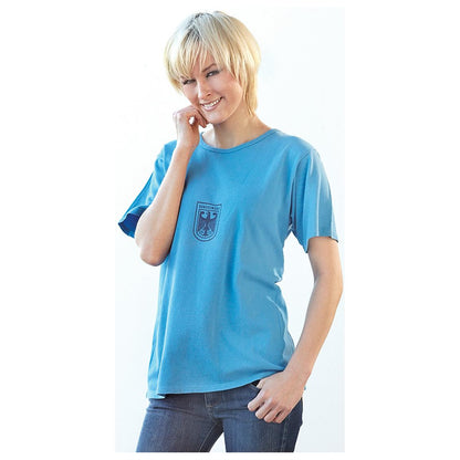 Vintage German army sports t-shirt military bundeswehr sky blue cotton w