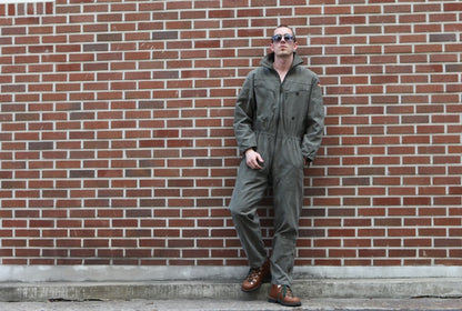 Vintage German army tanker jump suit coverall combi overall military Bundeswehr boiler overall unlined