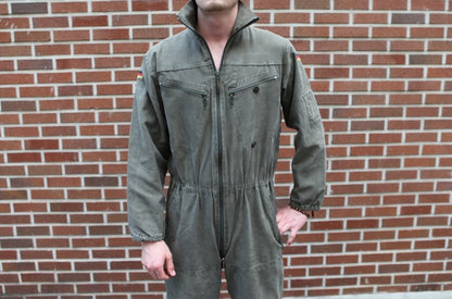 Vintage German army tanker jump suit coverall combi overall military Bundeswehr boiler overall unlined