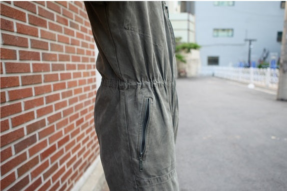 Vintage German army tanker jump suit coverall combi overall military Bundeswehr boiler overall unlined