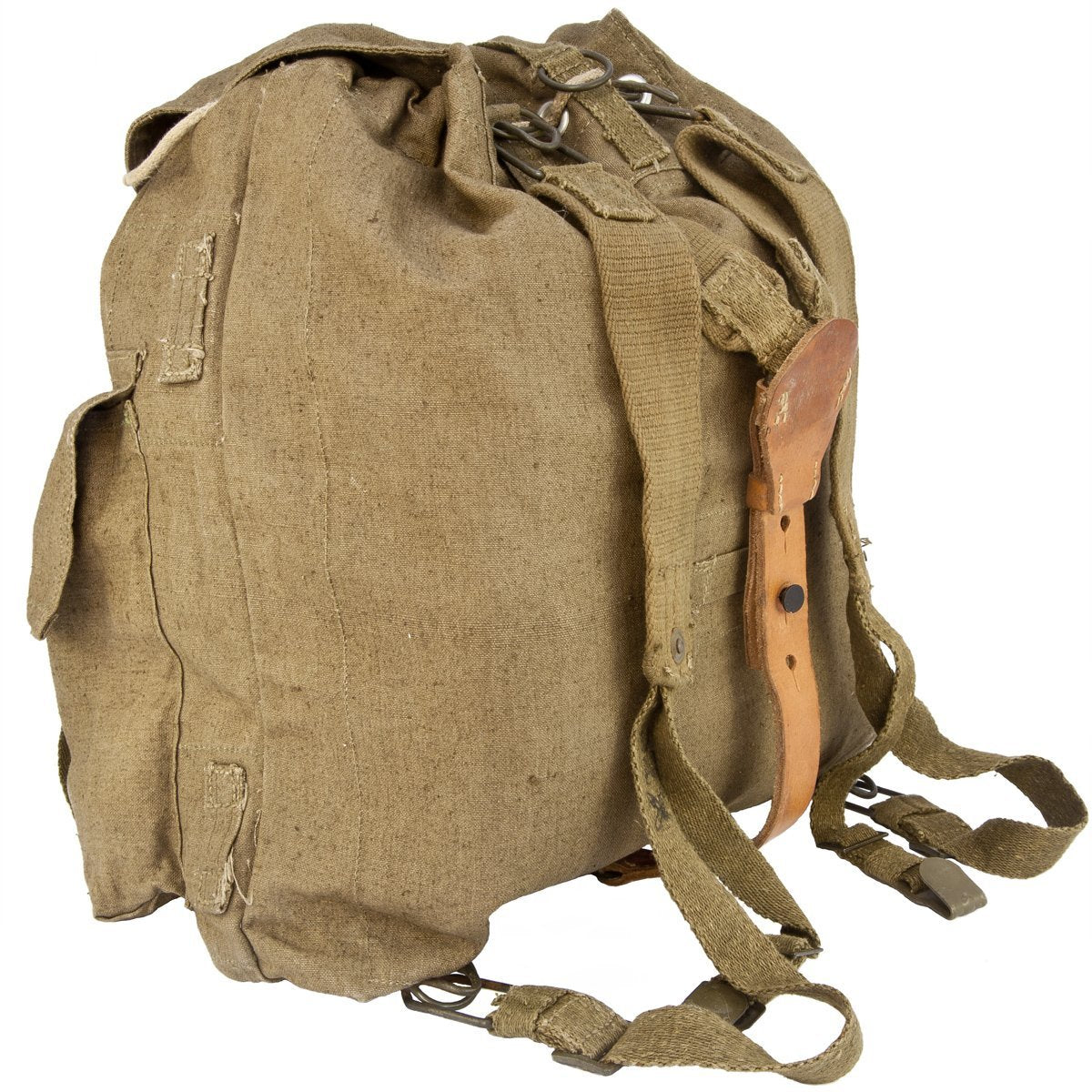 Vintage Czech army communist rucksack backpack soviet era canvas military bag