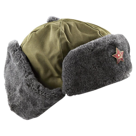 Vintage Czech cold war communist ushanka shapka hat cap winter soviet era Czechoslovakia