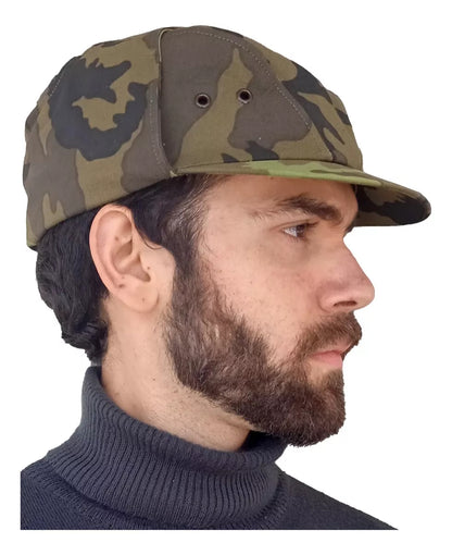 New Unissued Czech army M95 field cap hat camo ear flaps camouflage woodland