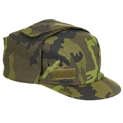 New Unissued Czech army M95 field cap hat camo ear flaps camouflage woodland
