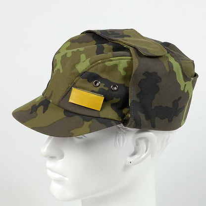 New Unissued Czech army M95 field cap hat camo ear flaps camouflage woodland