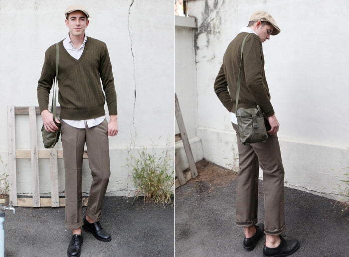 1980s Vintage Czech army brown V neck jumper sweater pullover w military communist Soviet era (Copy)