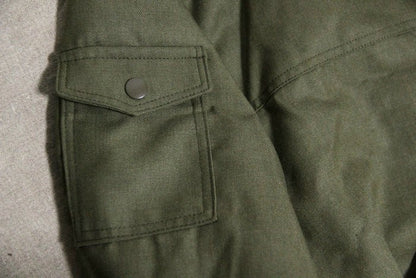 1980s Czech Army Cadet jacket military coat olive khaki unissued bomber ike women