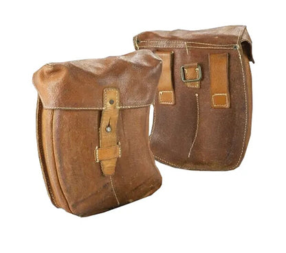 Vintage Czech army leather AK47 ammo belt pouch military ammunition communist soviet era
