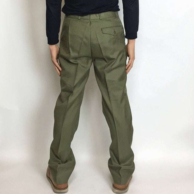 New Unissued 1980s Czech army dress trousers pants military bottoms uniform parade olive khaki Communist Soviet Era