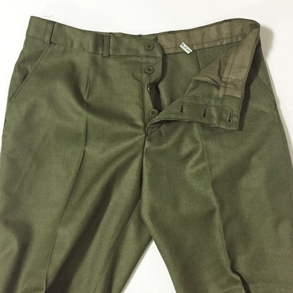New Unissued 1980s Czech army dress trousers pants military bottoms uniform parade olive khaki Communist Soviet Era