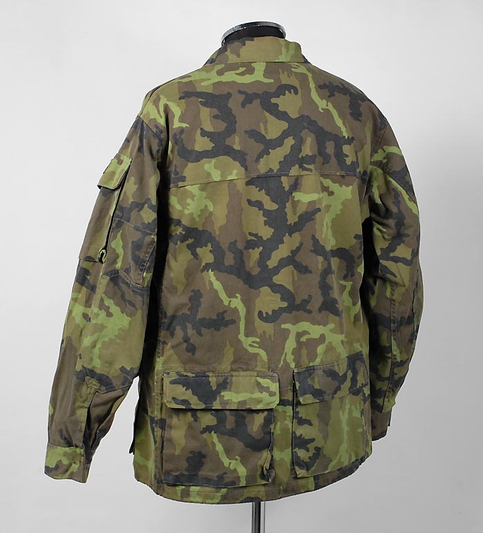 Vintage 1990s Czech Army women's military camo jacket coat camouflage m65 style unlined