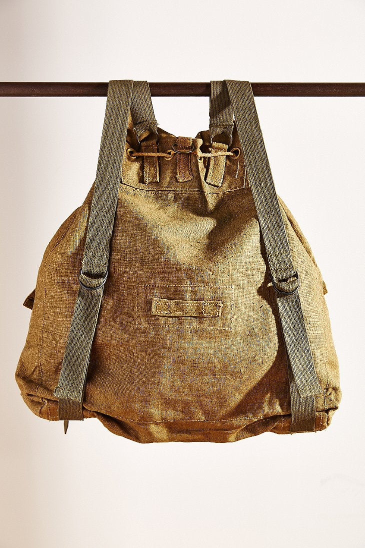 Vintage Czech army shoulder bag canvas soviet era hand carry military communist