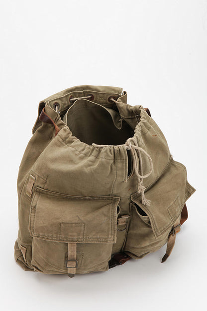 Vintage Czech army shoulder bag canvas soviet era hand carry military communist