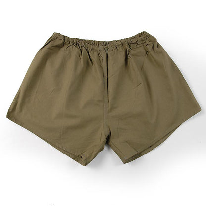 New Vintage Czech Army brown cotton Gym shorts 1990s military sports athletics m