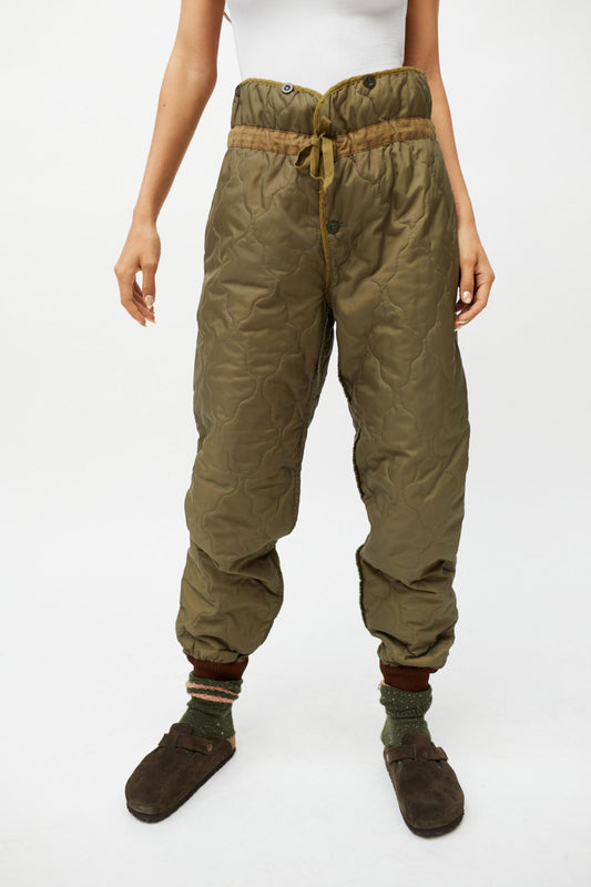 New Czech army women's liner winter trousers pants communist Soviet era military thermal cold weather quilted Czechoslovakian