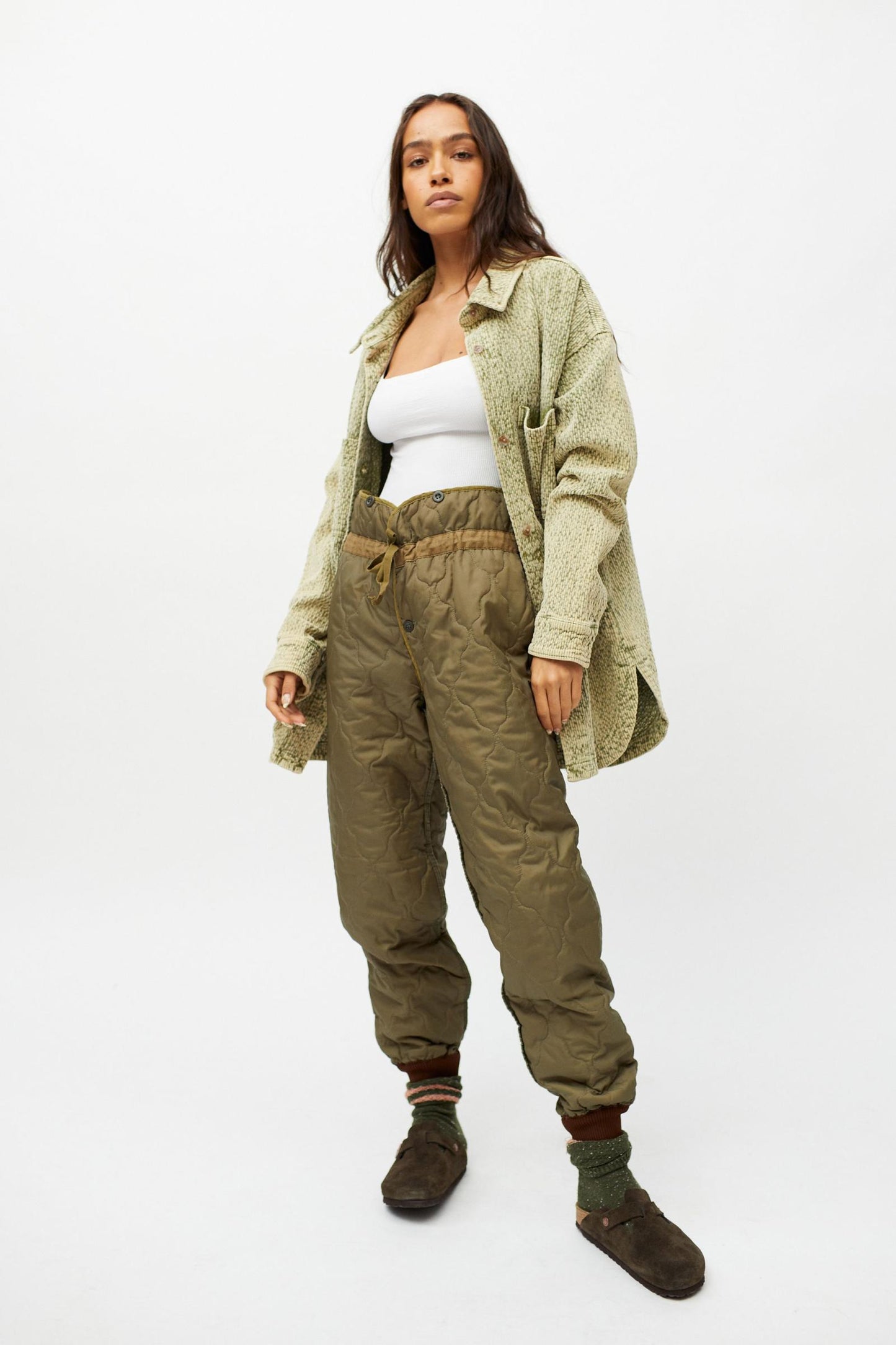 New Czech army women's liner winter trousers pants communist Soviet era military thermal cold weather quilted Czechoslovakian