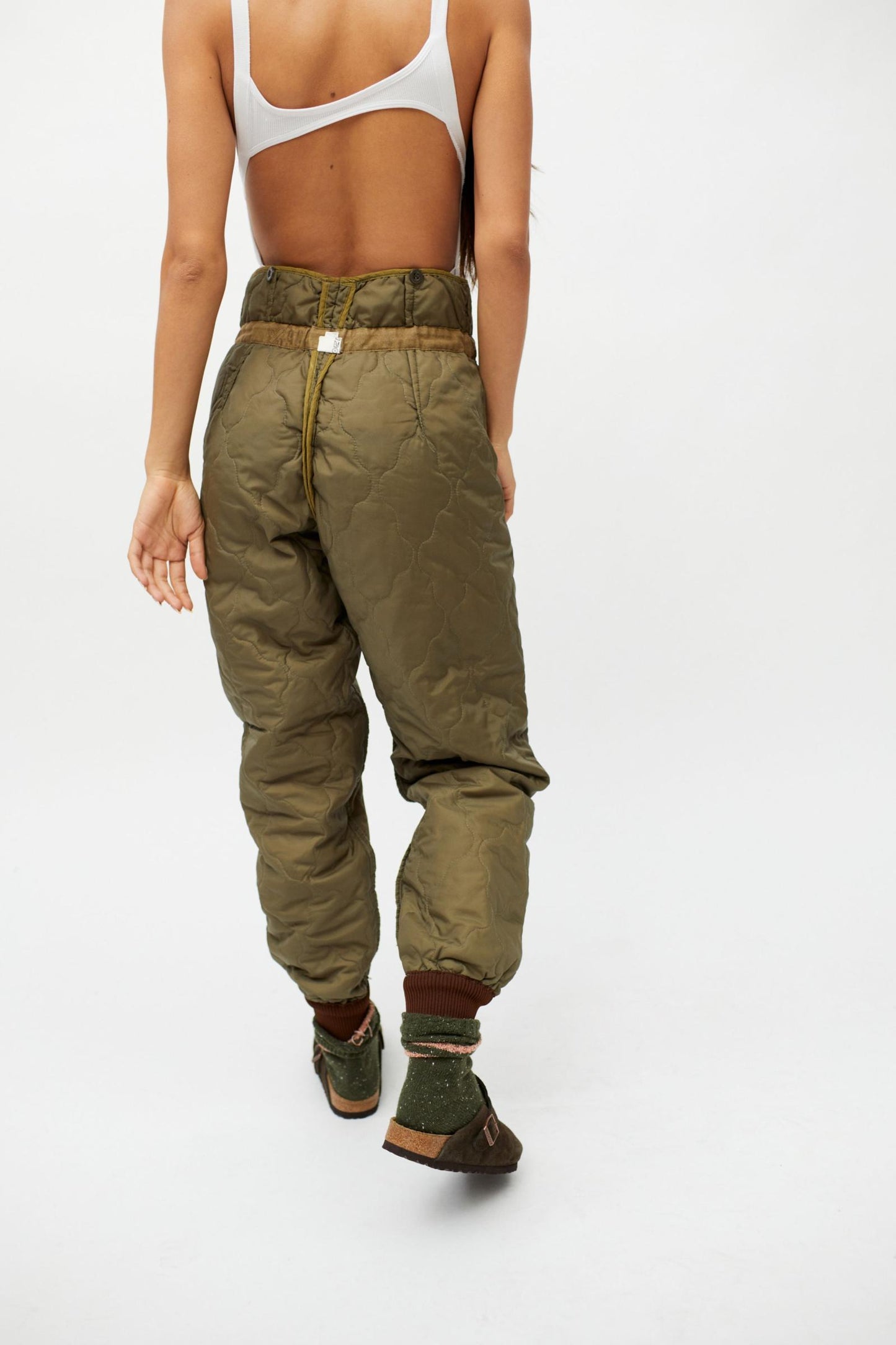 New Czech army women's liner winter trousers pants communist Soviet era military thermal cold weather quilted Czechoslovakian