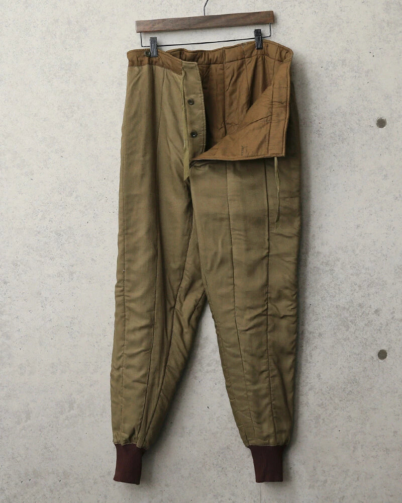 Vintage 1960s Czech army M60 liner winter trousers pants communist Soviet era military thermal cold weather quilted Czechoslovakian