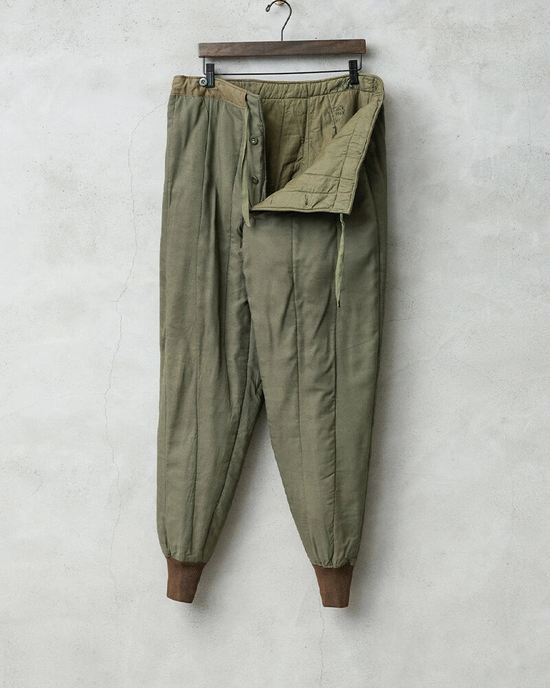 Vintage 1960s Czech army M60 liner winter trousers pants communist Soviet era military thermal cold weather quilted Czechoslovakian
