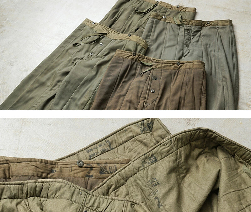Vintage 1960s Czech army M60 liner winter trousers pants communist Soviet era military thermal cold weather quilted Czechoslovakian