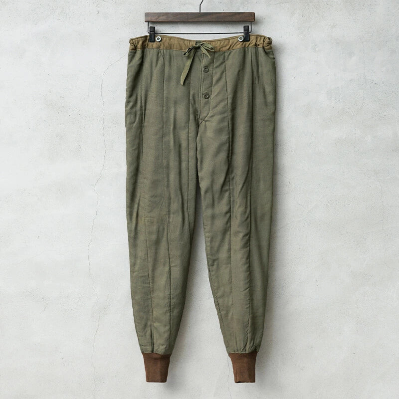 Vintage 1960s Czech army M60 liner winter trousers pants communist Soviet era military thermal cold weather quilted Czechoslovakian