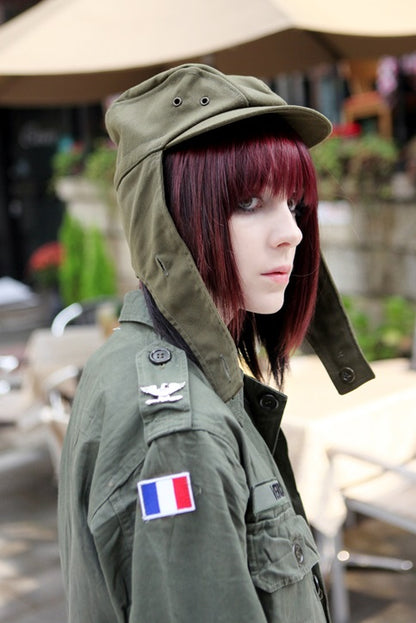 New Unissued Czech army M85 field cap hat khaki olive ear flaps