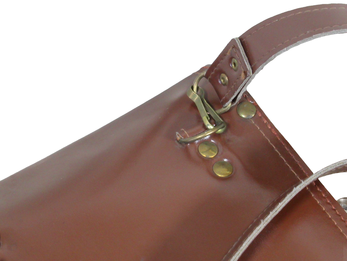 Vintage Brown Faux Leather Czech army communist document case map shoulder bag carrier military soviet era