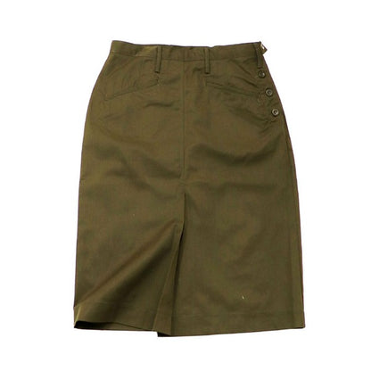 New Vintage 1980s Czech army skirt military maxi hip cotton uniform soviet era unissued communist
