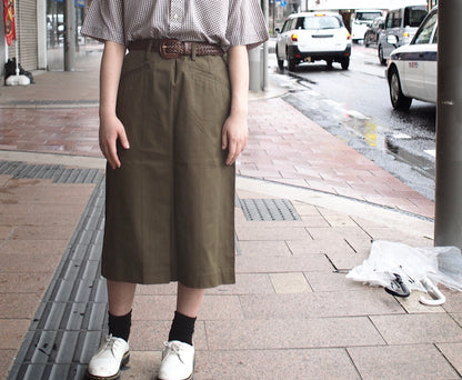 New Vintage 1980s Czech army skirt military maxi hip cotton uniform soviet era unissued communist